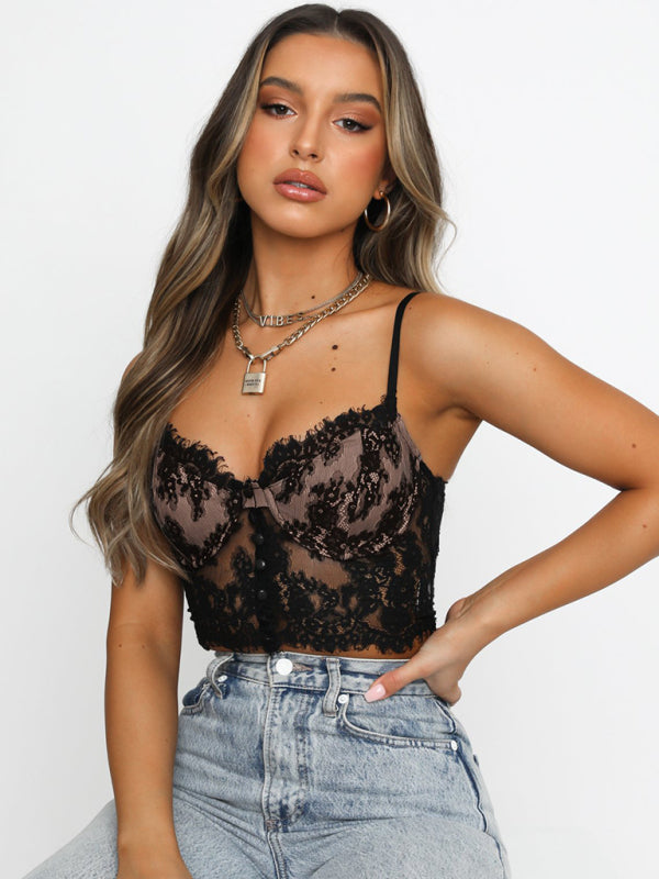 Lace camisole underwear cute sexy vest